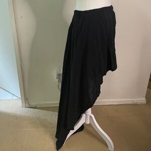 RARE Novella Royale Black Asymmetrical Layered Black Skirt
